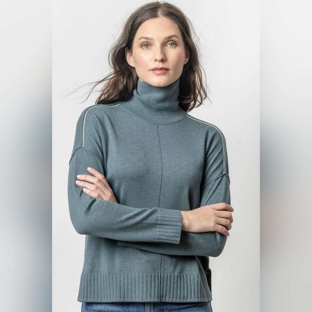 Lilla P Relaxed Turtleneck Sweater